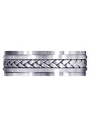 Hand Woven Mens Wedding Band | Satin Finish (Cole)
