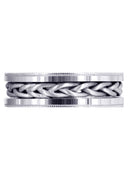Hand Woven Mens Wedding Band | Wire Matt Finish (Antonio)