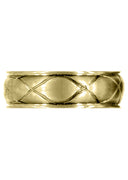 Yellow Gold Contemporary Mens Wedding Band | Satin Finish (Hayden)