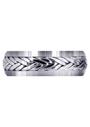 Hand Woven Mens Wedding Band | High Polish Finish (Ryker)