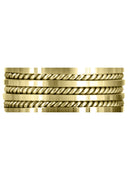 Yellow Gold Hand Woven Unique Mens Wedding Band | High Polish Finish (Ezekiel)