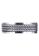 Hand Woven Mens Wedding Band | High Polish Finish (Maxwell)