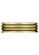 Yellow Gold Fancy Carved Contemporary Mens Wedding Band | Sand Blast Finish (Leo)