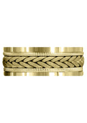 Yellow Gold Hand Woven Mens Wedding Band | Sand Blast Finish (Carson)