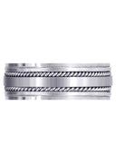 Contemporary Mens Wedding Band | Satin / High Polish Finish (Maddox)