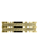 Yellow Gold Braided Mens Wedding Band | High Polish Finish (Jameson)
