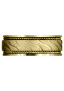 Yellow Gold Contemporary Mens Wedding Band | GB / High Polish Finish (Ayden)