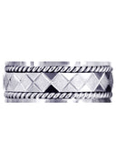 Modern Mens Wedding Band | Stone Finish Finish (Jonah)