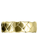 Yellow Gold Hand Woven Mens Wedding Band | High Polish Finish (Kingston)