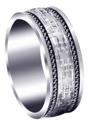 Modern Mens Wedding Band | Satin Finish (Omar)
