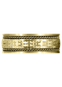 Yellow Gold Modern Mens Wedding Band | Satin Finish (Omar)