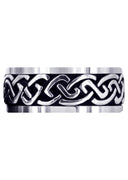 Celtic Mens Wedding Band | Sand Blast / High Polish Finish (Kaiden)