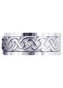 Celtic Mens Wedding Band | Sand Blast / High Polish Finish (Ivan)