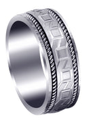 Modern Mens Wedding Band | Satin Finish (Lorenzo)