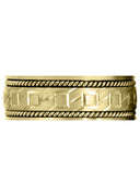 Yellow Gold Modern Mens Wedding Band | Satin Finish (Lorenzo)