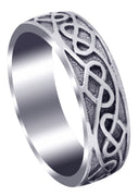 Unique Mens Wedding Band | Sand Blast / High Polish Finish (Jasper)