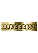 Yellow Gold Celtic Mens Wedding Band | Sand Blast / High Polish Finish (Jax)