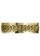 Yellow Gold Celtic Mens Wedding Band | Sand Blast / High Polish Finish (Eric)