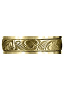 Yellow Gold Antique Mens Wedding Band | High Polish Finish (Alex)