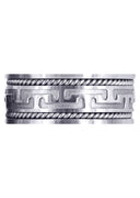 Modern Mens Wedding Band | Sand Blast / High Polish Finish (Jayce)