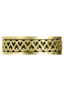 Yellow Gold Celtic Mens Wedding Band | High Polish Finish (Silas)