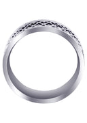 Celtic Mens Wedding Band | High Polish Finish (Silas)