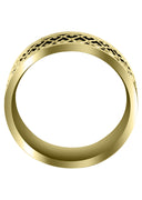 Yellow Gold Celtic Mens Wedding Band | High Polish Finish (Silas)