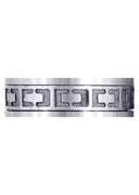 Contemporary Mens Wedding Band | Sand Blast / High Polish Finish (Santiago)