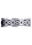 Celtic Mens Wedding Band | Sand Blast / High Polish Finish (Derek)