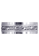 Celtic Mens Wedding Band | Sand Blast / High Polish Finish (Finn)