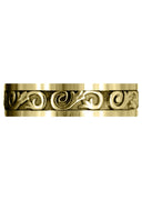 Yellow Gold Celtic Unique Mens Wedding Band | Sand Blast / High Polish Finish (Elliot)