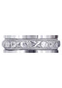 Antique Unique Mens Wedding Band | Sand Blast / High Polish Finish (Xander)