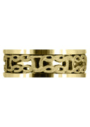 Yellow Gold Celtic Mens Wedding Band | Sand Blast Finish (Kevin)