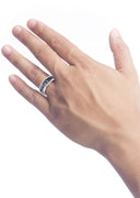 Celtic Mens Wedding Band | Sand Blast Finish (Kevin)