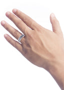 Celtic Mens Wedding Band | Sand Blast Finish (Cooper)