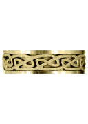 Yellow Gold Celtic Mens Wedding Band | Sand Blast Finish (Ian)