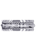 Contemporary Mens Wedding Band | Sand Blast Finish (Knox)