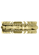 Yellow Gold Contemporary Mens Wedding Band | Sand Blast Finish (Knox)