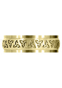 Yellow Gold Celtic Unique Mens Wedding Band | High Polish Finish (Raymond)