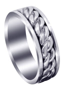 Hand Woven Mens Wedding Band | High Polish Finish (Dean)