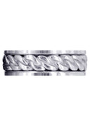 Hand Woven Mens Wedding Band | High Polish Finish (Dean)