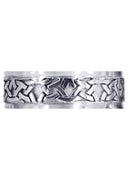 Celtic Mens Wedding Band | Sand Blast / High Polish Finish (Jaden)