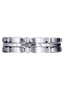 Contemporary Mens Wedding Band | Satin / High Polish Finish (Brady)