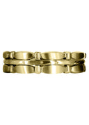 Yellow Gold Contemporary Mens Wedding Band | Satin / High Polish Finish (Brady)