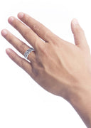 Contemporary Mens Wedding Band | Sand Blast Finish (Maximus)