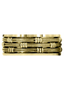 Yellow Gold Contemporary Mens Wedding Band | High Polish Finish