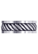 Hand Woven Unique Mens Wedding Band | Satin Finish (Caden)