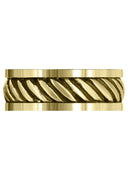 Yellow Gold Hand Woven Unique Mens Wedding Band | Satin Finish (Caden)