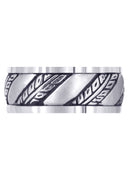 Fancy Carved Hand Engraved Diamond Mens Wedding Band | Satin Finish (Devin)