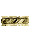 Yellow Gold Hand Woven Mens Engagement Ring | High Polish Finish (Jayceon)